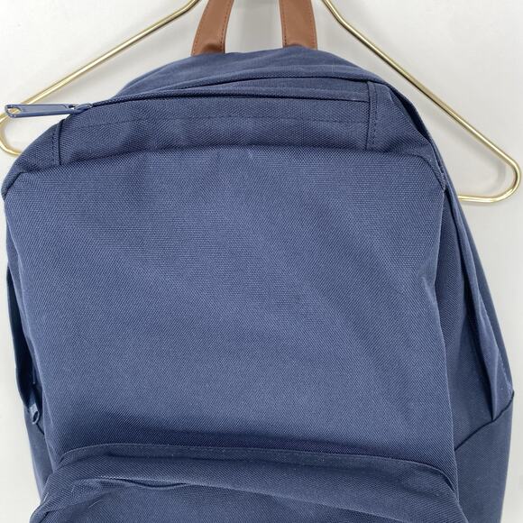Herschel Backpack Pop Quiz 25L With Padded Laptop Compartment Navy Tan Leather - Picture 3 of 14